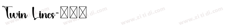 Twin Lines字体转换
